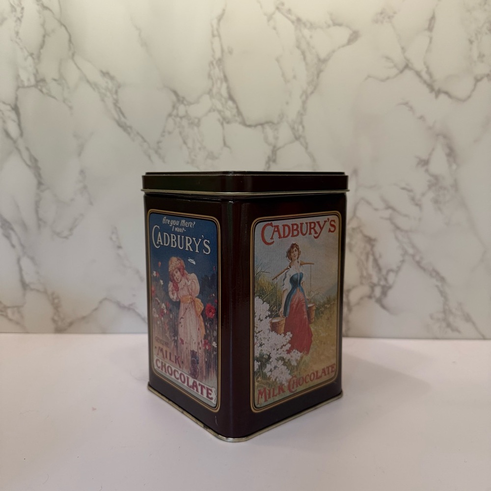 Cadbury's Vintage Tin Milk Chocolate brown blue red